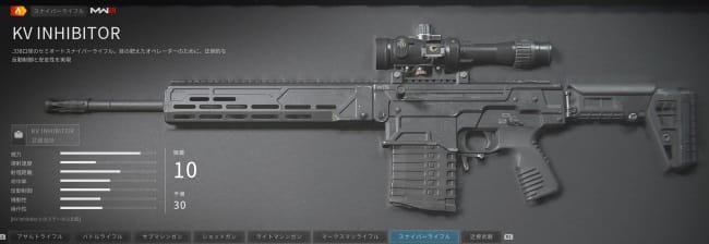 COD MW3のKV Inhibitorの性能とカスタムを究める