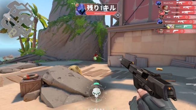 VALORANTのゴーストで銃撃戦