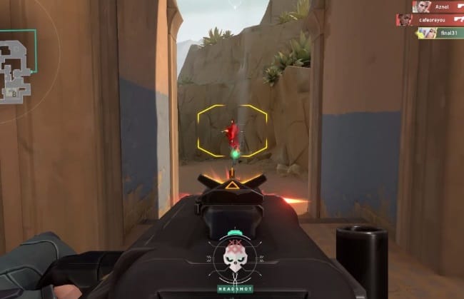 VALORANTのオーディンの銃撃戦