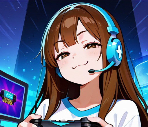 ヘッドセットをつけた女の子