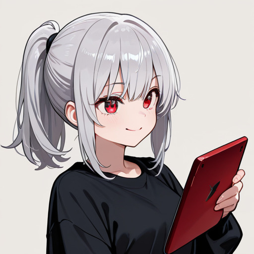 タブレットでゲームをしている女の子